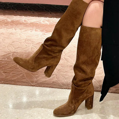 Bottes longues sexy à talons hauts chaussures élégantes