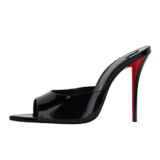 Chaussures en forme de bouche de poisson, pantoufles sexy une pièce