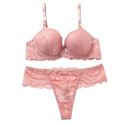 Ensemble de Lingerie en dentelle nuisette séduisante en maille soutien-gorge et culotte, ensemble de 2 pièces avec porte-jarretelles Clickbing Market