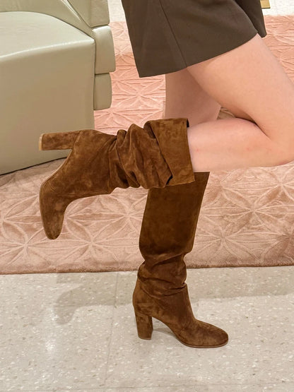 Bottes longues sexy à talons hauts chaussures élégantes