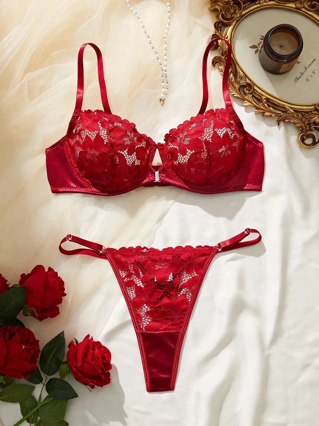 Ensemble de sous-vêtements Sexy, doux pour la peau, en dentelle, Ensemble de vêtements intérieurs confortables Clickbing Market