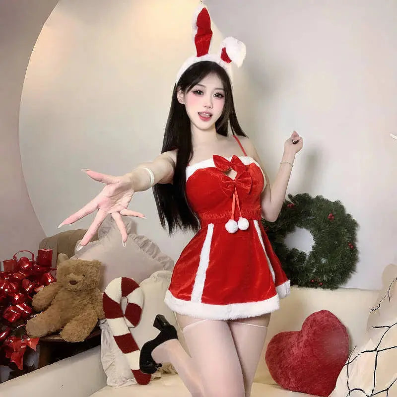 Lingerie Pure Désiré Tenue de Noël sexy Robe rouge, Costume de batterie lapin, Clickbing Market