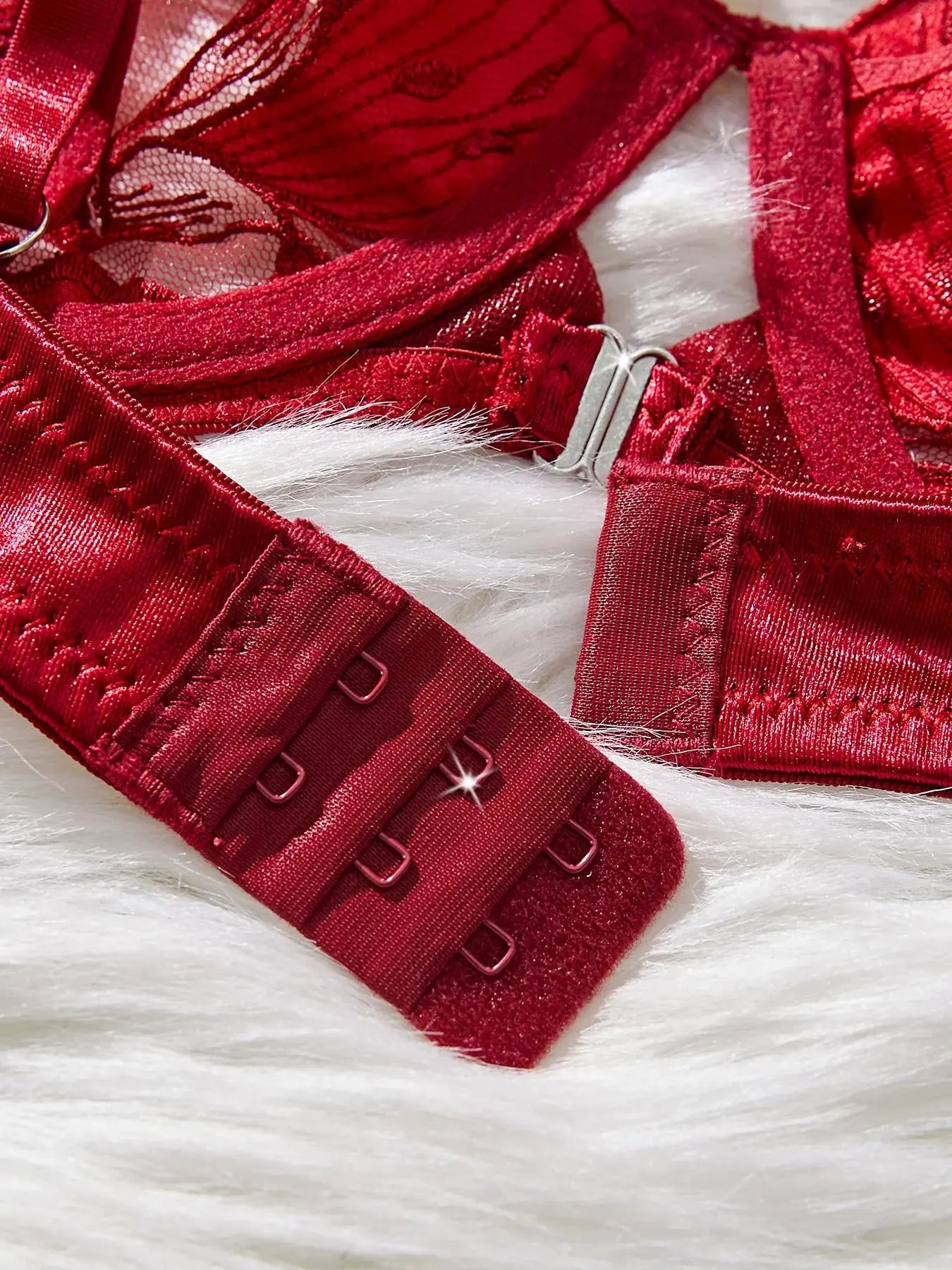 Ensemble de Lingerie Sexy brodé de fleurs pour femmes, Bralette transparente à armatures, soutien-gorge Push Up, culotte, ensemble de 2 pièces Clickbing Market