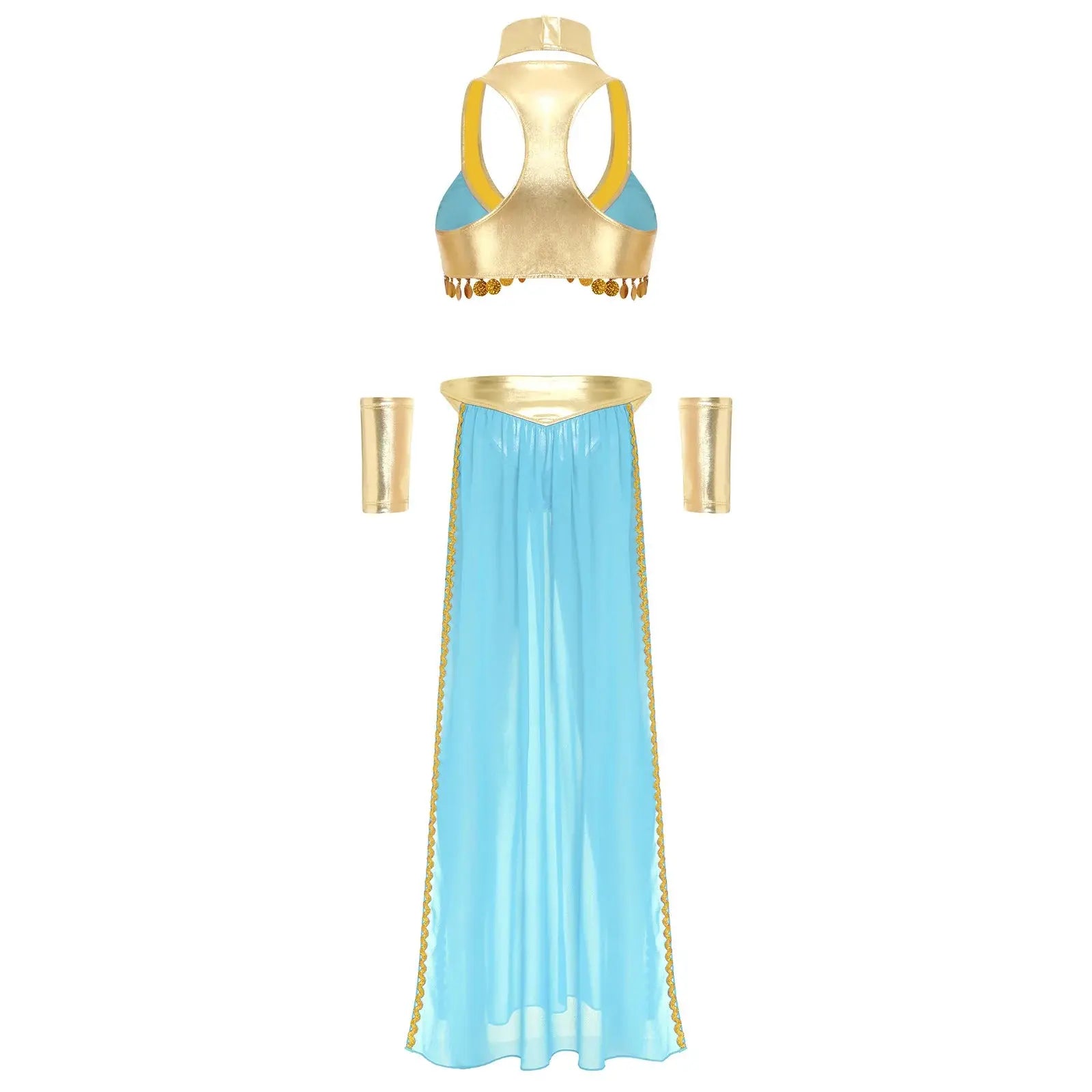 Cleopâtre reine égyptienne ancienne, haut court avec jupe, poignets ras du cou Clickbing Market