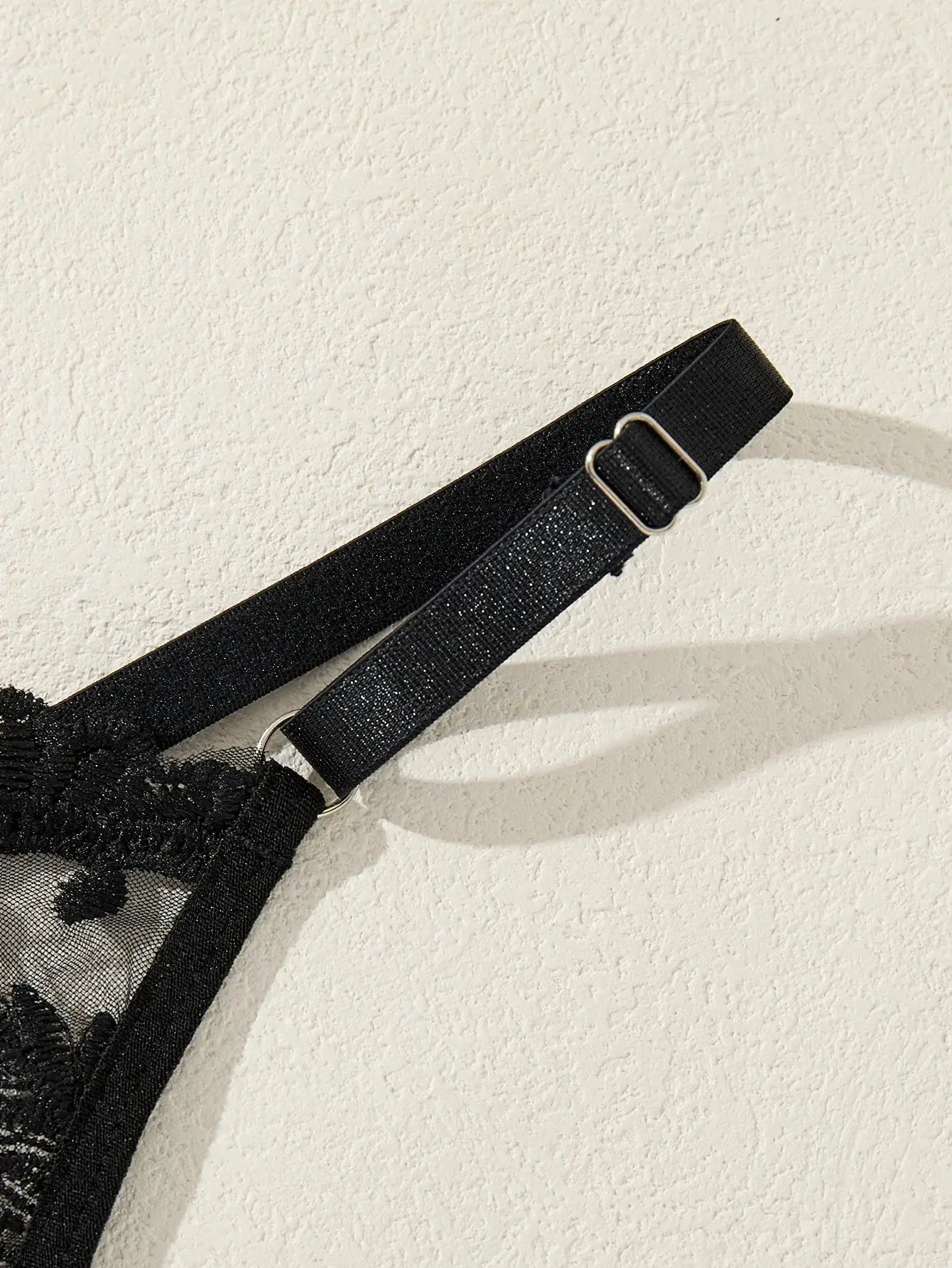 Chemise de nuit semi-transparente brodée style campagne rouge vin élégante et confortable Clickbing Market