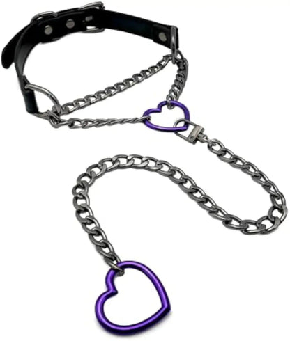 Collier ras du cou, joint torique chaîne coulissante en cuir Clickbing Market