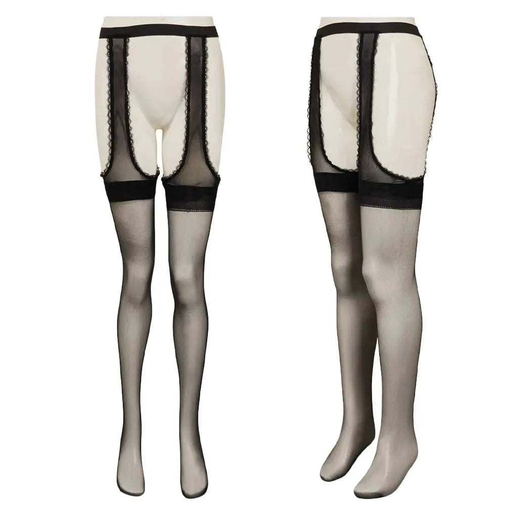 Déguisement lapin noir filles combinaison Costume queues couvre-chef chaussettes Clickbing Market