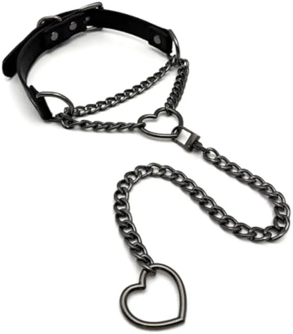 Collier ras du cou, joint torique chaîne coulissante en cuir Clickbing Market