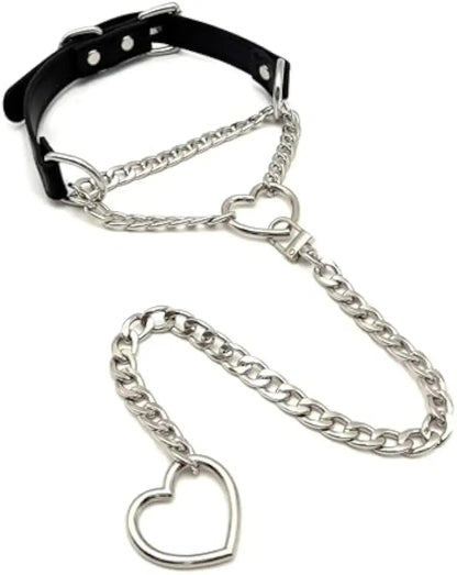 Collier ras du cou, joint torique chaîne coulissante en cuir Clickbing Market